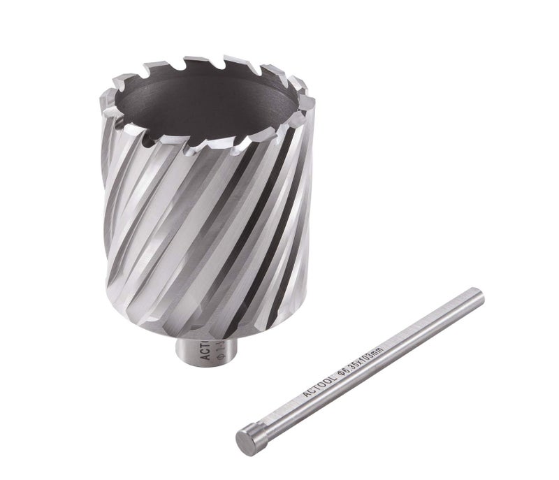 ACTOOL 2-3/8" Diameter Ã— 2" Depth of Cut HSS ANNULAR Cutter with 3/4'' Weldon Shank - Image 5